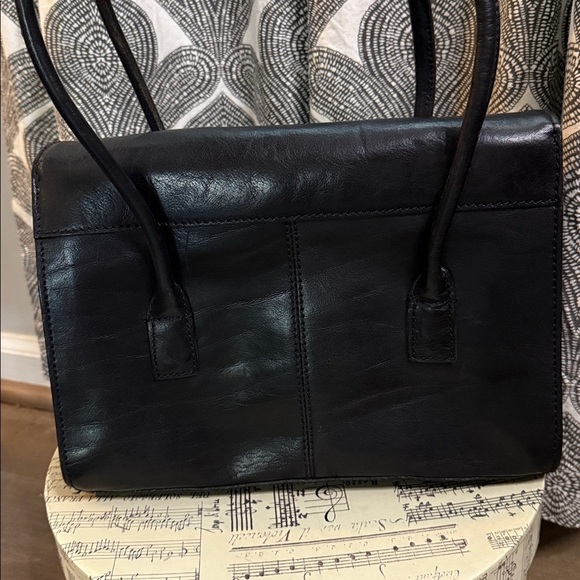 Fossil Black Leather Shoulder Bag/ Tote - Picture 4 of 13